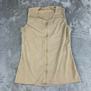 Unbranded Shaper Vest Men's and Women's Compression Top Size L‎ Nude Zip (0706)